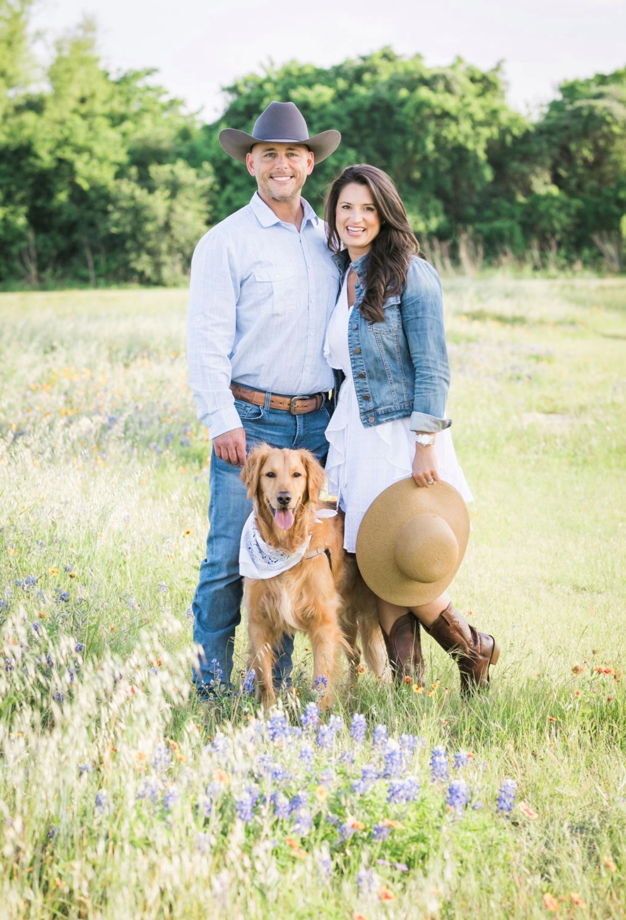 Annika DiNovi with Husband and dog.